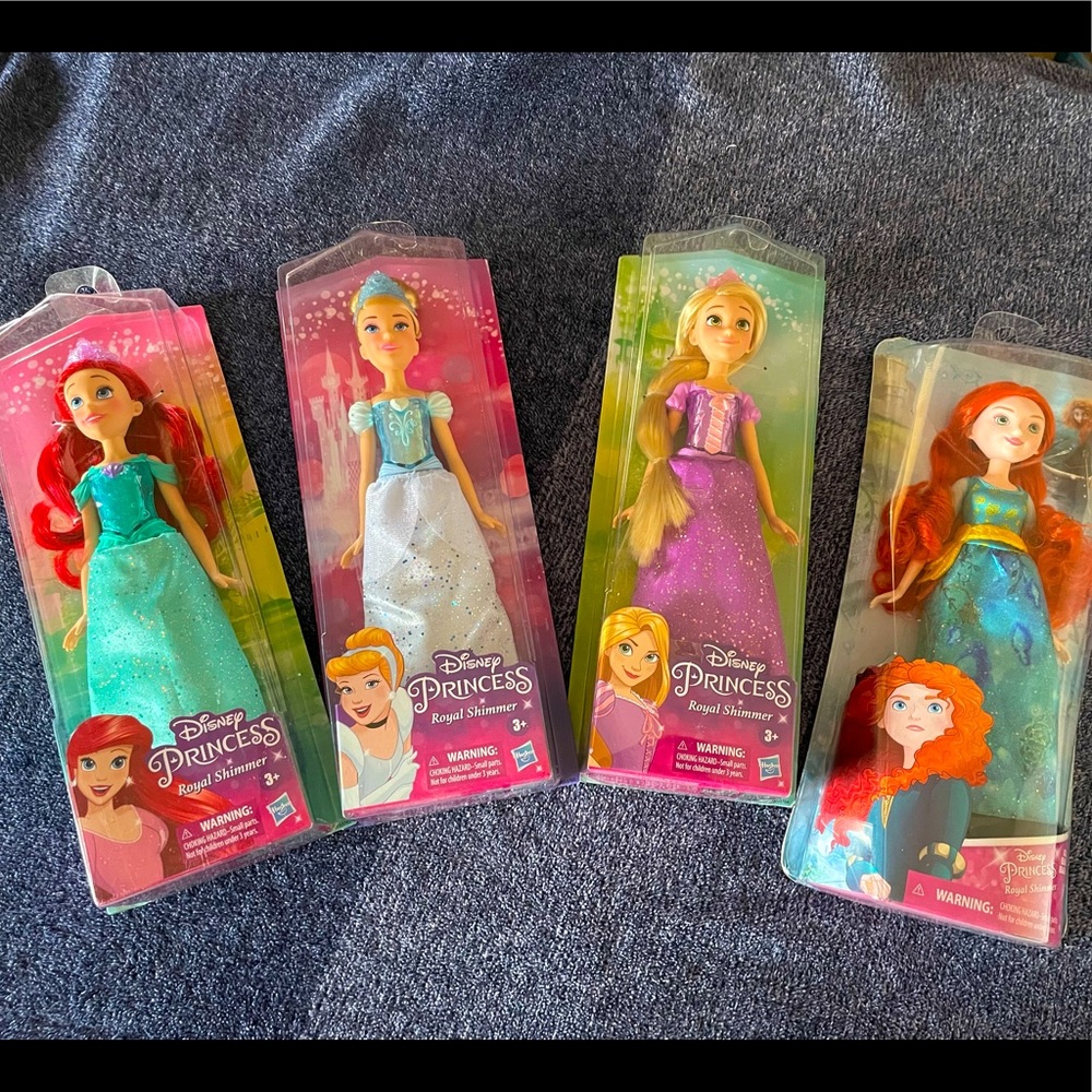 4 New Disney Princess Dolls